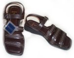 ECCO Brown Leather Sandals - 7.5 / 8