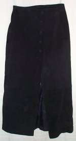FAIRWEATHER Genuine Leather Suede Lined Skirt - Misses 10