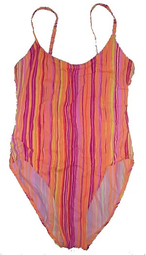 ISLANDER Striped 1 Pc Swimsuit Bathing Suit - 12