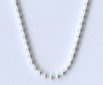 Sterling Silver 925 Ball/Bead Chain - 2mm - 18"