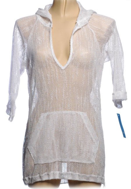 DOTTI White Mesh Swimsuit Cover Up