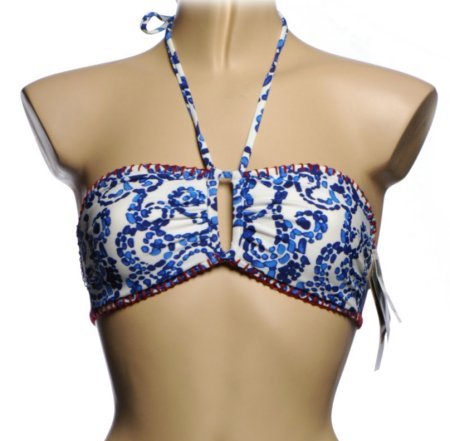 BE CREATIVE White Blue Bandeau Top - 8