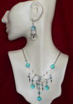 Alpaca Silver & Gemstone Necklace, Earring & Bracelet Set