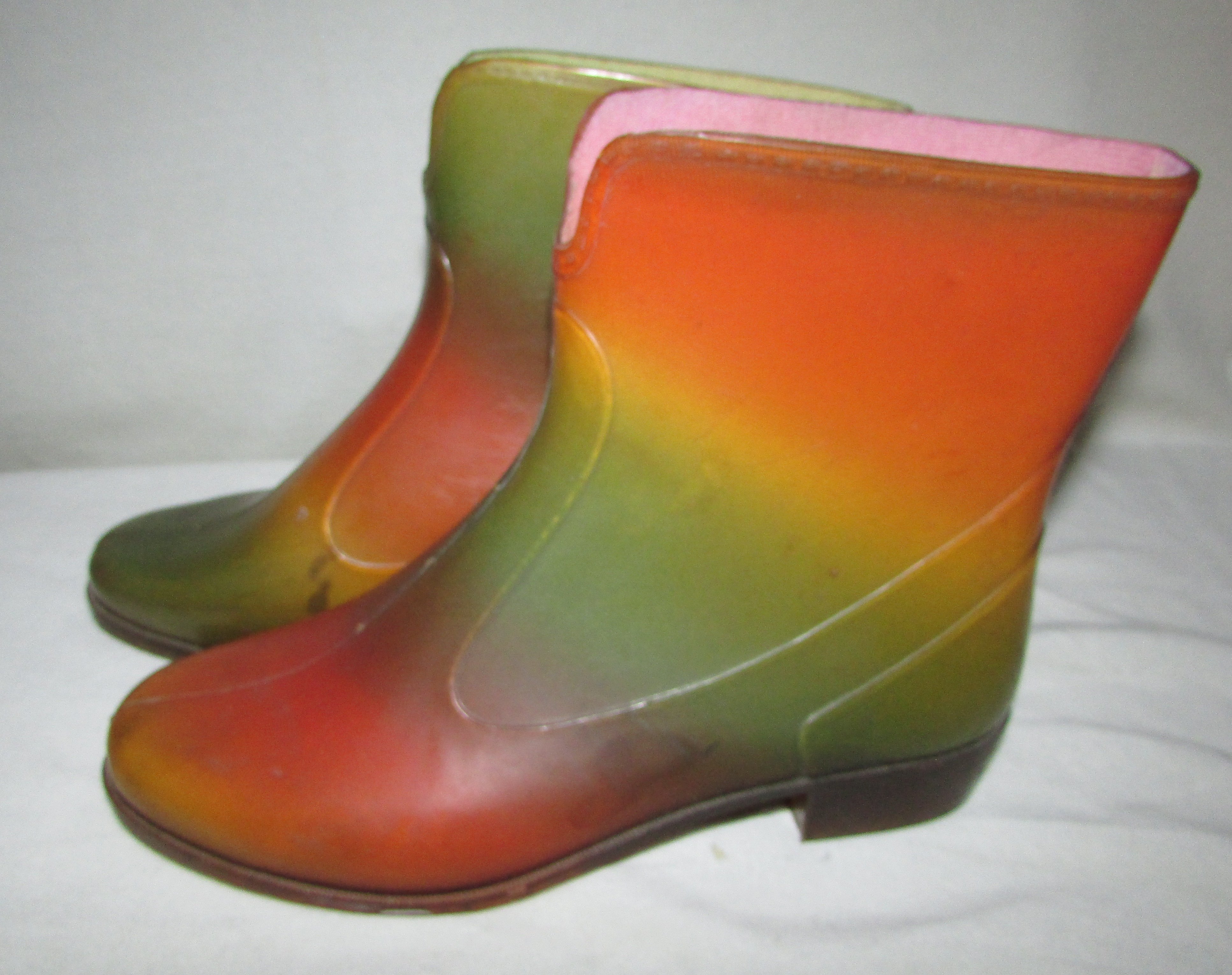 SARRIAZIENNE Vintage Rainbow Jelly Ankle Booties EUR 38